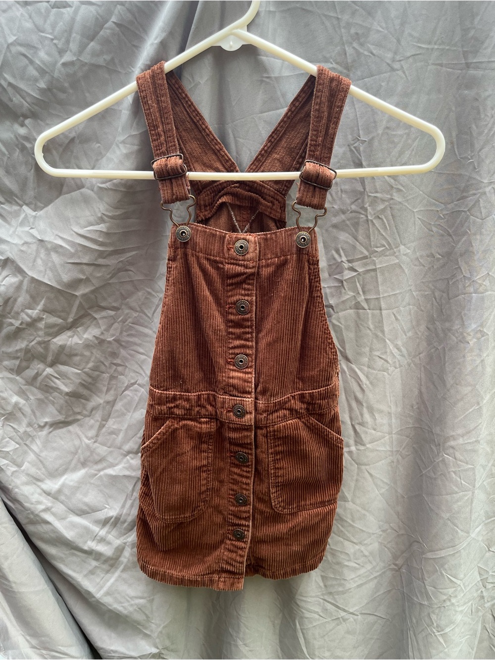 OshKosh B'gosh Brown Corduroy Overall Dress